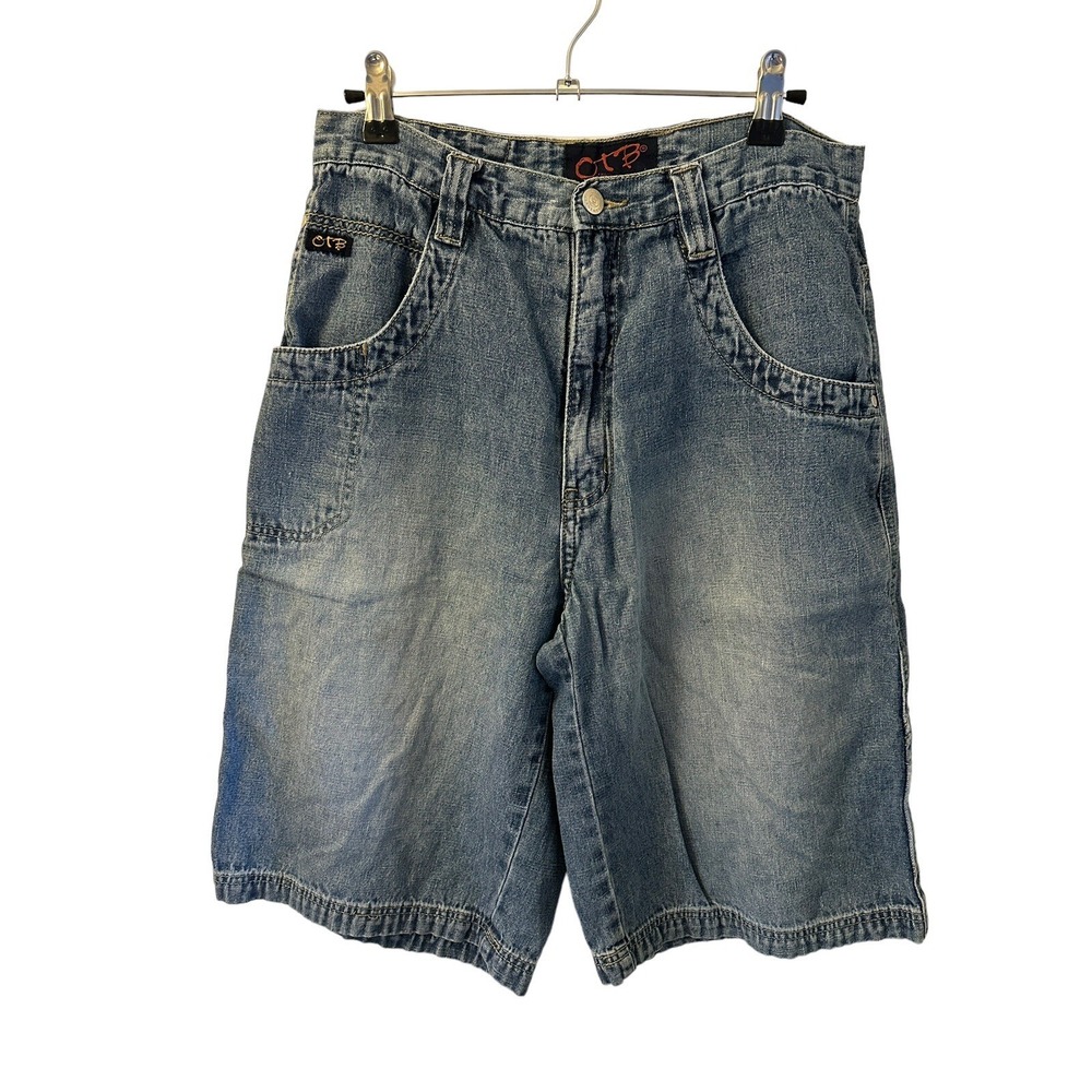 VTG ON THE BRINK 90s Y2K SKATER SHORTS BAGGY Mens 30 OTB Denim Cargo Surf